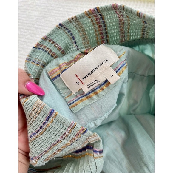 Anthropologie Audriana Shimmer Maxi Skirt Hippie Western Size XL $168 Sold Out - Picture 7 of 10